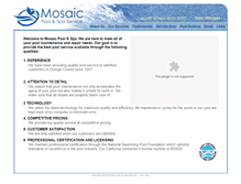 Tablet Screenshot of mosaicpoolandspa.com
